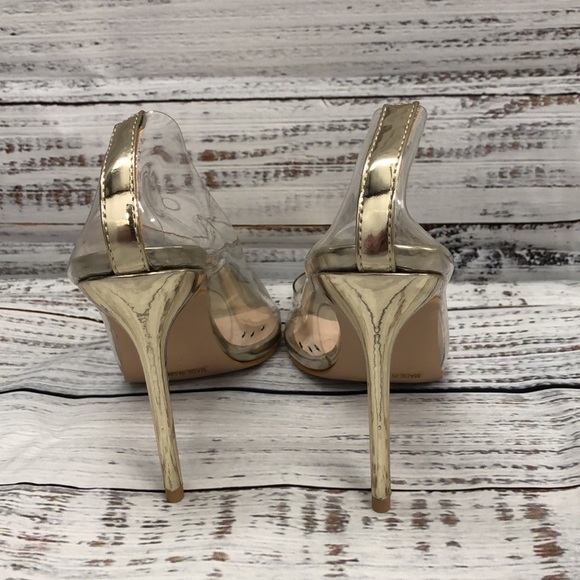 Miss Heel Clear and Gold Heels - Picture 4 of 12